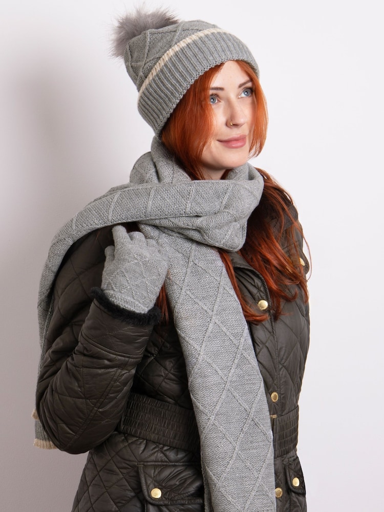 Totes Grey Ladies Hat Scarf & Glove Set - Image 1 of 3