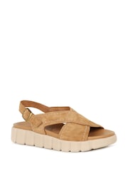 Gabor Brown Tangle Crossover Sandals - Image 3 of 5