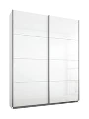 Rauch White 1.3m Sliding Courtney Glass Semi Fitted Wardrobe - Image 2 of 2