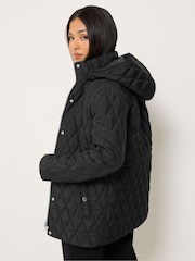 M&Co Petite Diamond Quilted Jacket - Obraz 3 z 6