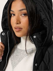 M&Co Petite Diamond Quilted Jacket - Obraz 4 z 6