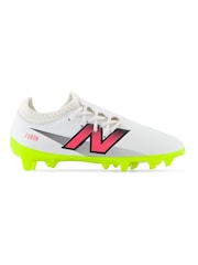 New Balance White Kids Furon Dispatch Firm Ground v7+ Football Boots - Image 1 of 5