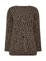 Yours Curve Brown Limited Flare Hem Long Sleeve Cardigan - Image 5 of 6