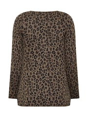 Yours Curve Brown Limited Flare Hem Long Sleeve Cardigan - Image 6 of 6