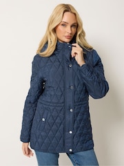 M&Co Blue Diamond Quilted Jacket - Image 1 of 6