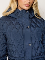 M&Co Blue Diamond Quilted Jacket - Image 4 of 6