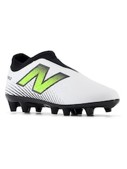 New Balance White Kids Tekela Magique Firm Ground v4+ Football Boots - Image 3 of 6
