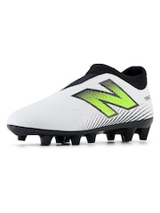 New Balance White Kids Tekela Magique Firm Ground v4+ Football Boots - Image 4 of 6