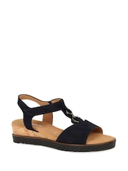 Gabor Blue Rookie Low Wedge Heeled Sandals - Image 3 of 5