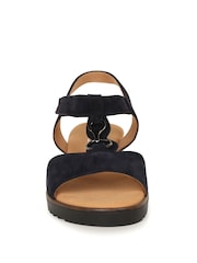 Gabor Blue Rookie Low Wedge Heeled Sandals - Image 4 of 5