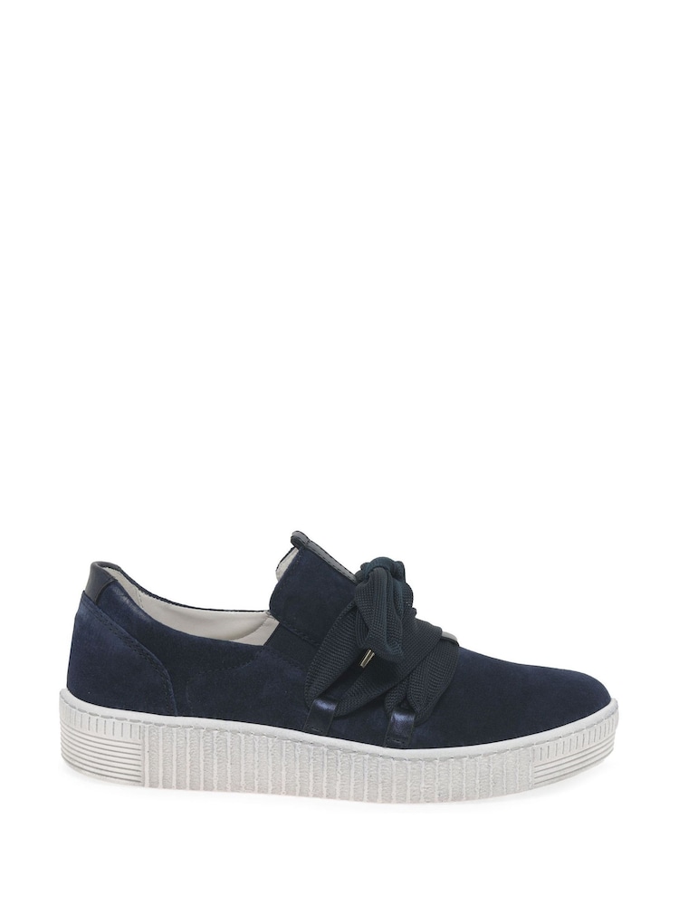Gabor Blue Waltz Leather Trainers - Image 1 of 5