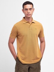 Barbour® Gold Washed 100% Cotton Classic Pique Polo Shirt - Image 1 of 6