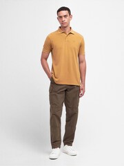 Barbour® Gold Washed 100% Cotton Classic Pique Polo Shirt - Image 3 of 6