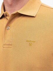 Barbour® Gold Washed 100% Cotton Classic Pique Polo Shirt - Image 5 of 6
