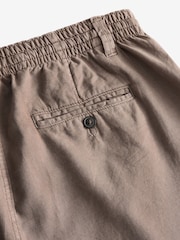Brown Linen Blend Chino Shorts - Image 4 of 4