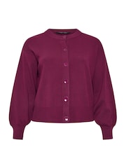 Yours Curve Red Limited Balloon Sleeve Cardigan - Image 5 of 6