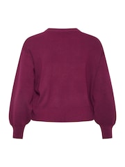 Yours Curve Red Limited Balloon Sleeve Cardigan - Image 6 of 6