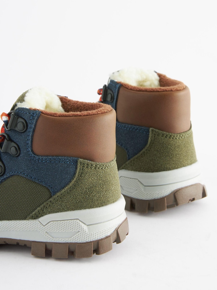 Navy Blue/Khaki Green Thermal Thinsulate™ Lined Hiker Boots - Image 7 of 7