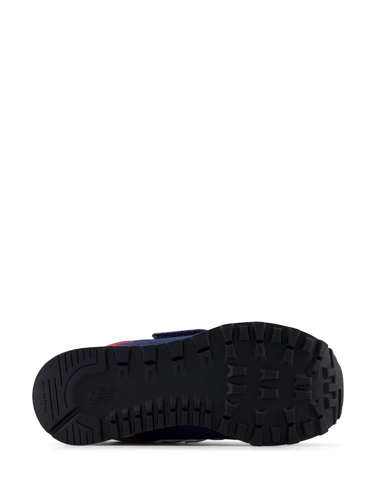 Ciemnoniebieski - Chłopięce buty sportowe New Balance 574 z zapięciem na rzep - Image 5 of 6