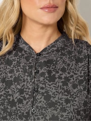 Long Tall Sally Grey Floral Tie Waist Maxi Dress - Image 4 of 6