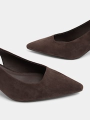 Yours Curve Brown Leopard Print Extra Wide Fit Faux Suede Sling Back Heels - Image 6 of 6