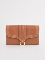 Tan Brown Leather Hummingbird Purse - Image 3 of 5