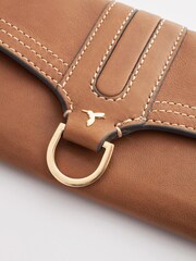 Tan Brown Leather Hummingbird Purse - Image 5 of 5