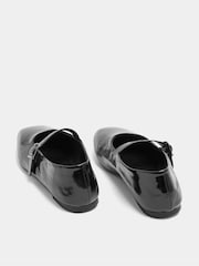 Yours Curve Black Patent Wide Fit Buckle Detail Mary Jane Flats - Image 4 of 5