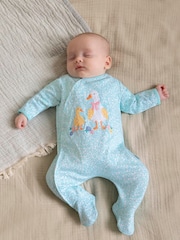 ​​​​​​​Jojo Maman Bébé Baby-Schlafanzug aus Baumwolle mit Applikation und Reißverschluss - Bild 1 von 4