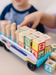 Melissa & Doug PAW Patrol ABC Wooden Block Truck - Image 3 of 6