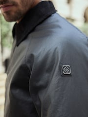 Black Faux Wax Cord Collar Jacket - Image 7 of 14