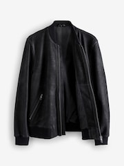 črna - nubuk Leather Bomber kot je; suknjič - Slika 12 iz 16