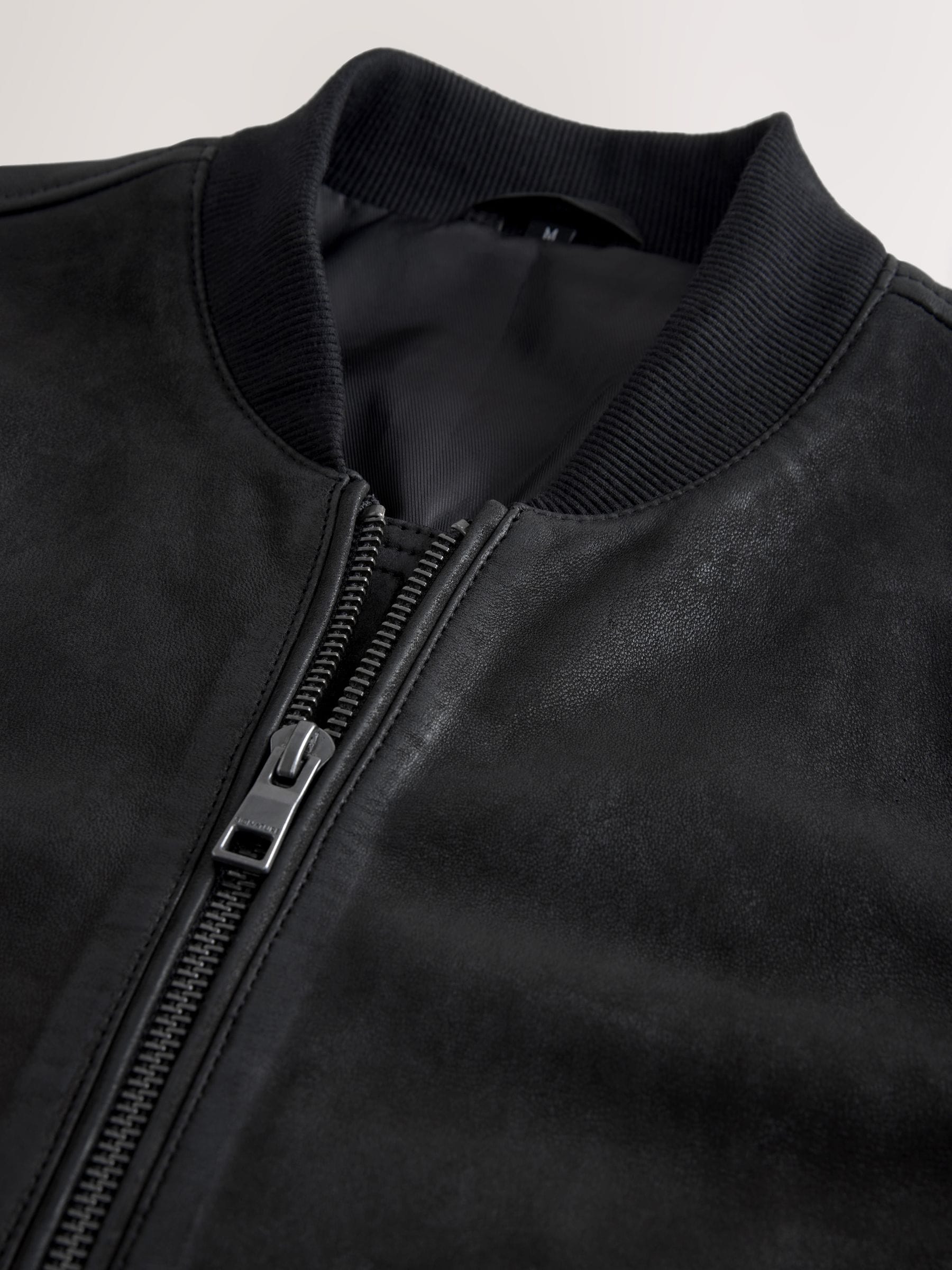 Buy Black Nubuck Bomber Jacket from Next Romania