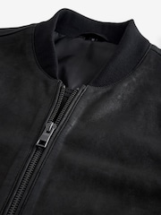 črna - nubuk Leather Bomber kot je; suknjič - Slika 13 iz 16