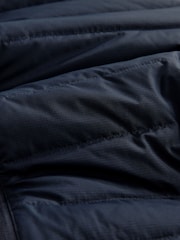 Navy Blue Shower Resistant Lightweight Hooded Puffer Coat Jacket - Image 14 of 14