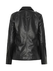 Negru - Long Tall Sally Jachetă din piele premium Biker - Imaginea 7 din 7