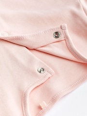 Pink/White 5 Pack 100% Cotton Baby Sleepsuits (0-2yrs) - Image 6 of 10