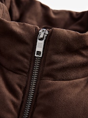Brown Faux Suede Panel Gilet - Image 12 of 12