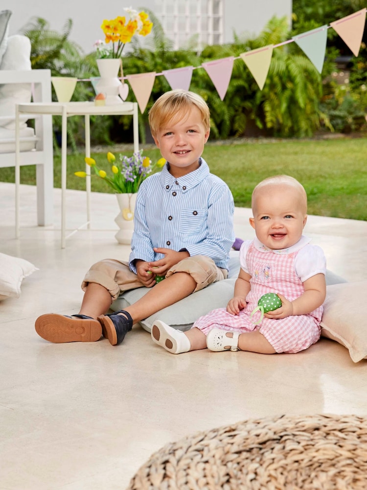 JoJo Maman Bébé Pink 2-Piece Gingham Dungarees & Bodysuit Set - Image 2 of 6 JoJo Maman Bébé Pink 2-Piece Gingham Dungarees & Bodysuit Set - Image 2 of 6
