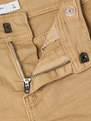 Braun - Name It Twill-Chinohose aus Baumwolle in Slim Fit mit verstellbarem Bund - Bild 5 von 5