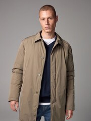 Dark Stone Shower Resistant Wadded Long Jacket - Image 1 of 11
