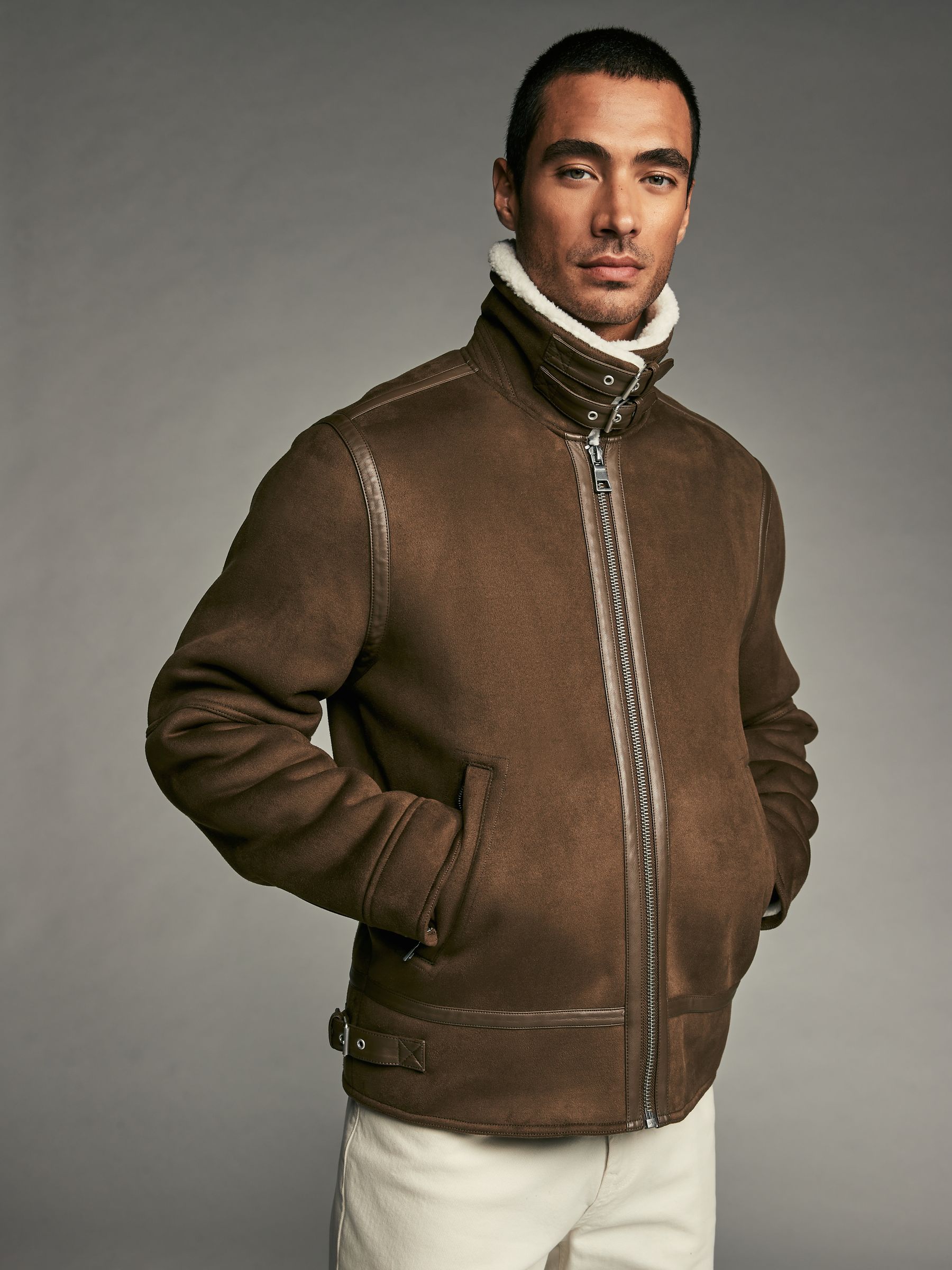 Next shearling jacket sales