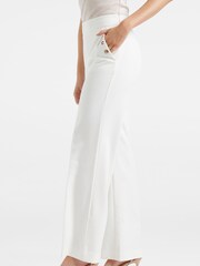 Forever New White Megan Button Wide Leg Trousers - Image 4 of 5