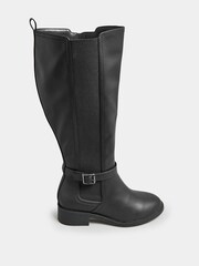 Yours Curve Bottes au genou en métal coupe extra-large - Image 1 de 4