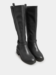 Yours Curve Bottes au genou en métal coupe extra-large - Image 2 de 4