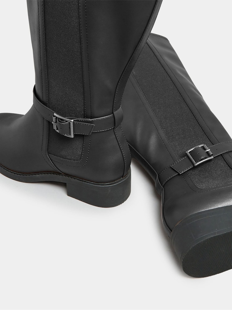 Yours Curve Bottes au genou en métal coupe extra-large - Image 4 de 4