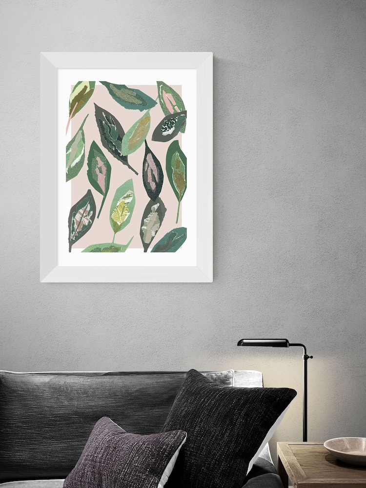 East End Prints Green Muted Collage Foliage Leaves by Katy Welsh - Image 1 of 3