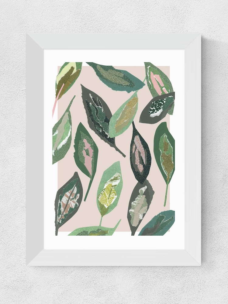 East End Prints Green Muted Collage Foliage Leaves by Katy Welsh - Image 3 of 3