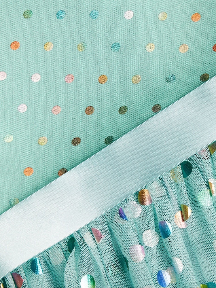 Monsoon Green Tracie Spot Scuba Dress - Image 3 of 3