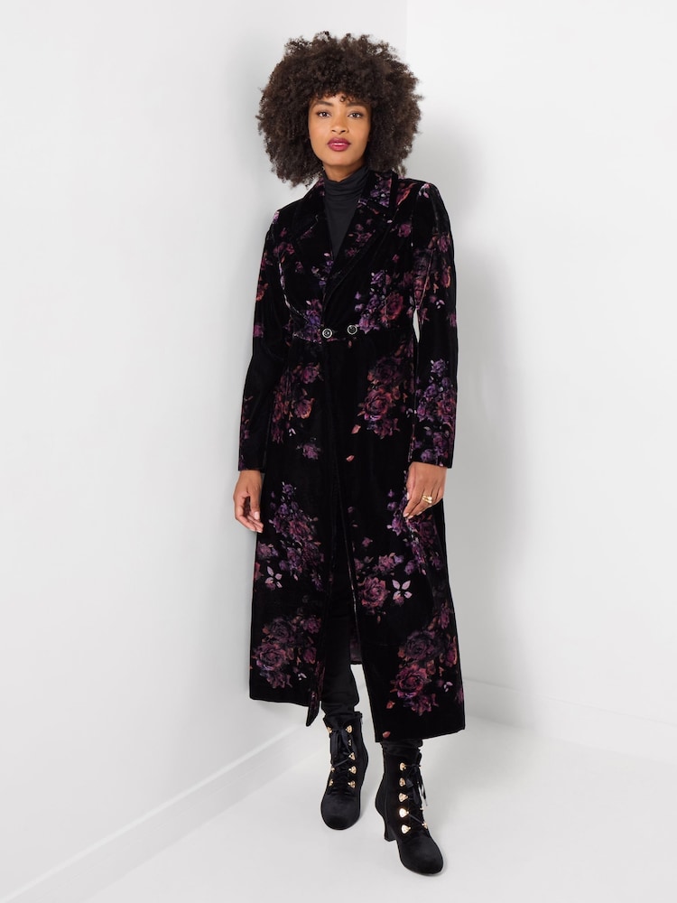 Joe Browns Boutique Printed Velvet Coat - Image 2 of 7 Joe Browns Boutique Printed Velvet Coat - Image 2 of 7